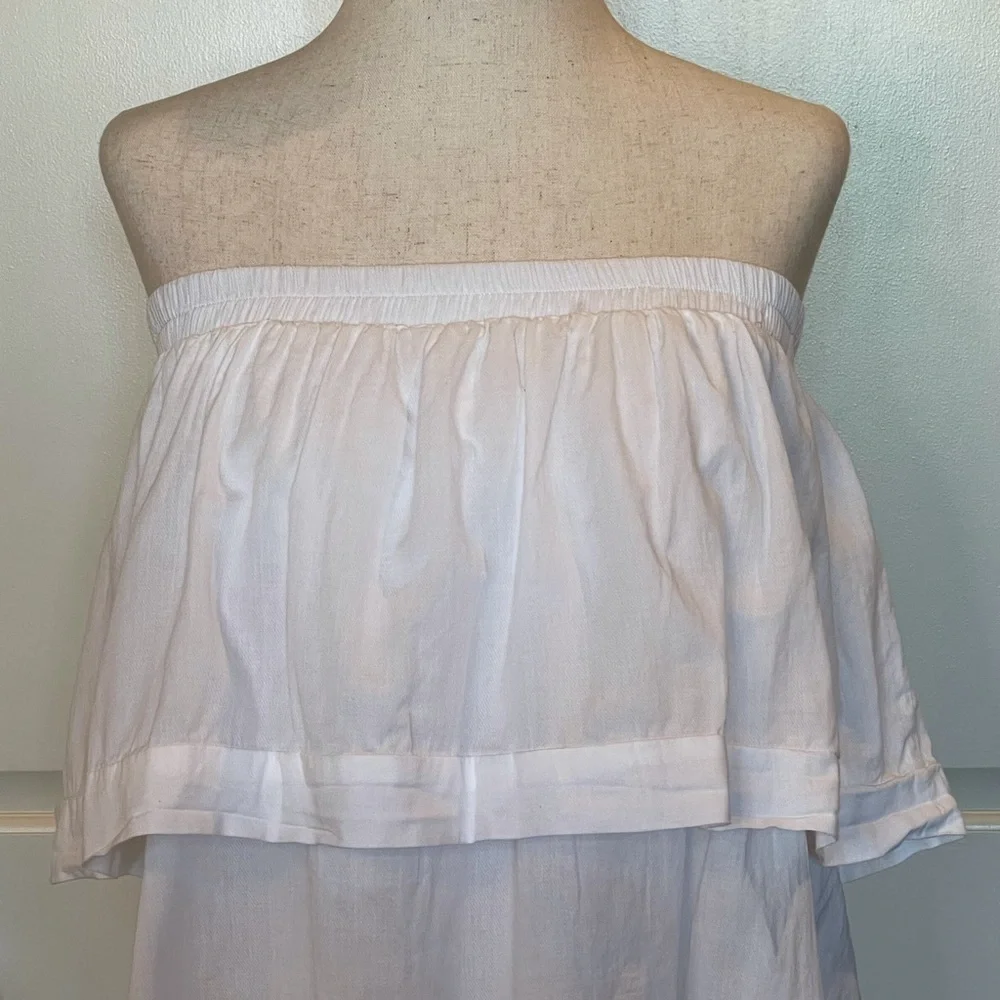 Faithfull The Brand‎ Tilly Top Women 4 White Off The Shoulder Boho Preppy